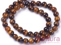KAMIEŃ NATURALNY TYGRYSIE OKO DARK GOLDENROD KULA 8MM SZNUR