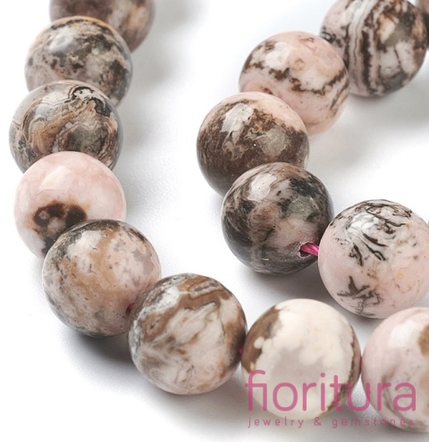 KAMIEŃ NATURALNY RODOCHROZYT KULA 10MM SZNUR