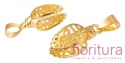 KRAWATKA AŻUROWA ZACISKANA LIŚĆ 18x8x10MM KOLOR ZŁOTY