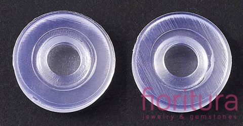 SILIKONOWE NAKŁADKI DO KLIPSÓW DONUT 5,5x1,5MM KOLOR TRANSPARENTNY 
