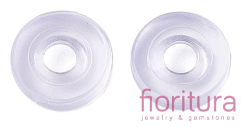 SILIKONOWE NAKŁADKI DO KLIPSÓW DONUT 6,5x2MM KOLOR TRANSPARENTNY 