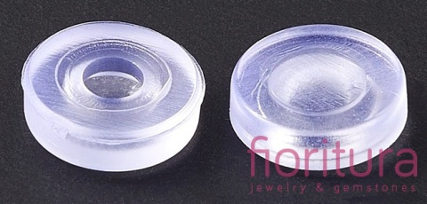 SILIKONOWE NAKŁADKI DO KLIPSÓW DONUT 6,5x2MM KOLOR TRANSPARENTNY 