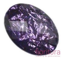 KABOSZON AKTYLOWY FASETOWANY OWAL 17x24MM KOLOR FIOLETOWY