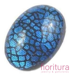 KABOSZON AKRYLOWY OWAL 18x25MM KOLOR NIEBIESKI