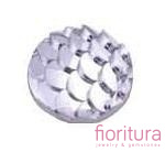 KABOSZON AKRYLOWY WZÓR RYBIEJ ŁUSKI 10,5x2MM KOLOR SILVER GREY