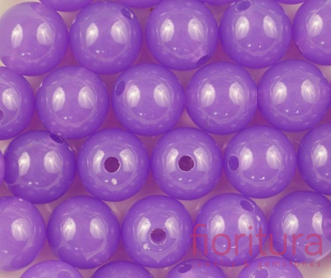 KORALIKI AKRYLOWE KULA 14MM KOLOR FIOLETOWY
