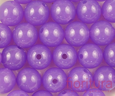 KORALIKI AKRYLOWE KULA 14MM KOLOR FIOLETOWY