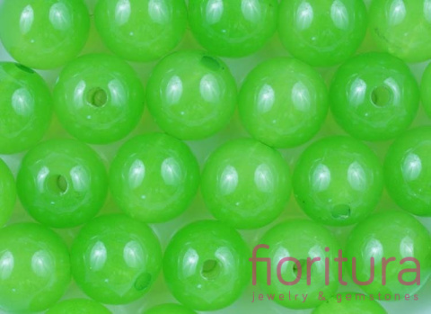 KORALIKI AKRYLOWE KULA 14MM KOLOR ZIELONY