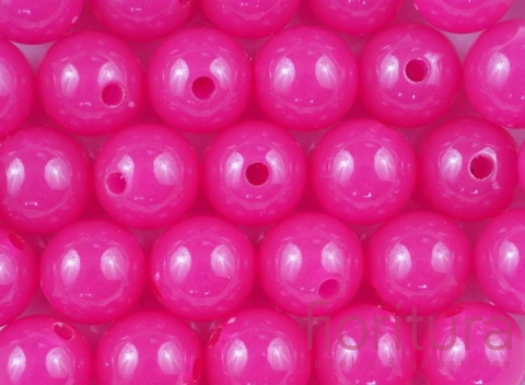 KORALIKI AKRYLOWE KULA 14MM KOLOR RÓŻOWY