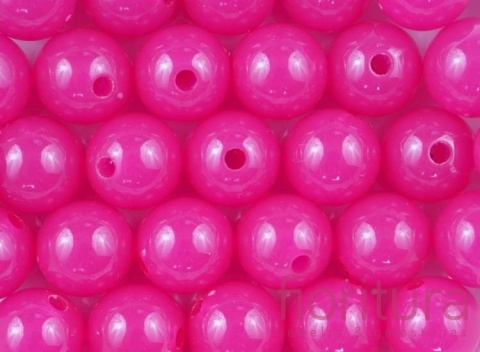 KORALIKI AKRYLOWE KULA 14MM KOLOR RÓŻOWY