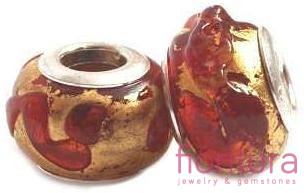 KORALIK MODUŁOWY CZERWONY SREBRO p925