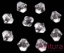 KORALIKI AKRYLOWE BICON 5MM KOLOR CRYSTAL TRANSPARENT