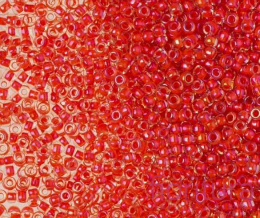 KORALIKI TOHO 11/0 NR 190 INSIDE-COLOR LUSTER CRYSTAL/TROPICAL SUNSET LINED