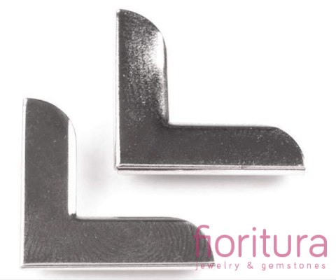 NAROŻNIK METALOWY OZDOBNY 16x16MM KOLOR SREBRNY