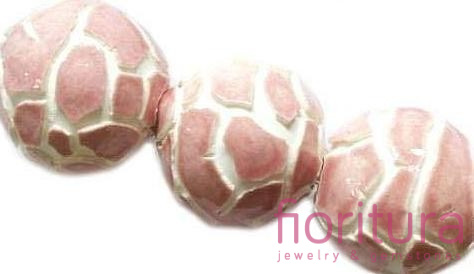 CERAMIKA Z EFEKTEM SPĘKANIA KULA 19MM KOLOR JASNY AMETYST