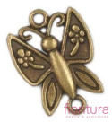 ŁĄCZNIK MOTYL 17X23MM KOLOR STARE ZŁOTO