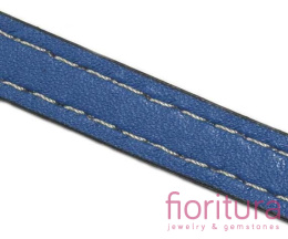 RZEMIEŃ SZYTY SKÓRA EKOLOGICZNA 10MM KOLOR BLUE