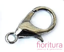 ZAPIĘCIE KARABIŃCZYK OWALNY 12x6MM KOLOR CZARNY