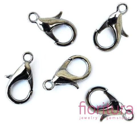 ZAPIĘCIE KARABIŃCZYK OWALNY 12x6MM KOLOR CZARNY