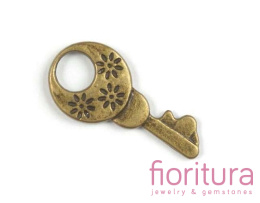 ZAWIESZKA KLUCZ 30x14MM KOLOR STARE ZŁOTO