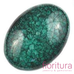 KABOSZON AKRYLOWY OWAL 30x40MM KOLOR ZIELONY