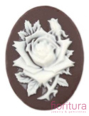 KABOSZON Z ŻYWICY KAMEA OWAL 30x40MM KOLOR BRĄZOWY