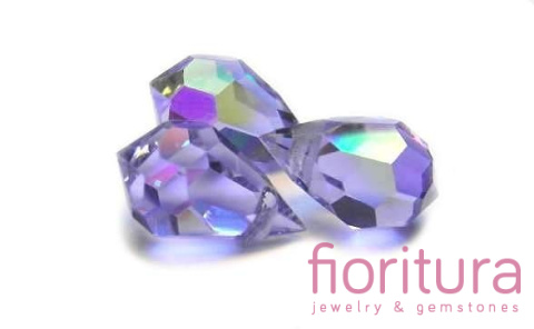 KORALIKI KRYSZTAŁOWE KROPLA FASETOWANA 6x10MM NR 20220 ALEXANDRITE AB