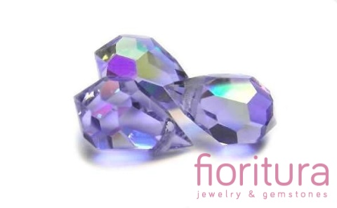 KORALIKI KRYSZTAŁOWE KROPLA FASETOWANA 6x10MM NR 20220 ALEXANDRITE AB