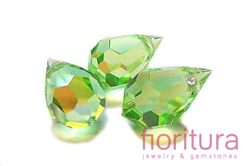 KORALIKI KRYSZTAŁOWE KROPLA FASETOWANA 6x10MM NR 50800 CHRYSOLITE AB