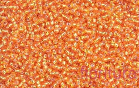 KORALIKI SZKLANE SREBRZONE ROKAIL 12/0 KOLOR ORANGE