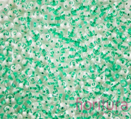KORALIKI SUPERDUO 2,5x5MM NR 44859CR GREEN LINED-CRYSTAL