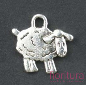 ZAWIESZKA OWIECZKA 15x14MM KOLOR STARE SREBRO