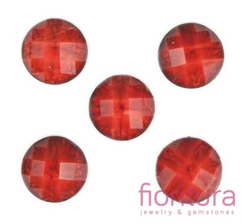 KABOSZON AKRYLOWY KOŁO OK.12MM KOLOR CZERWONY