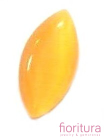 KABOSZON SZKLANY KOCIE OKO MARKIZA 14X7MM KOLOR CIEMNY ŻÓŁTY