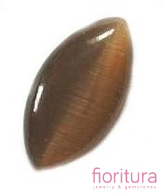 KABOSZON SZKLANY KOCIE OKO MARKIZA 14X7MM KOLOR BRĄZOWY