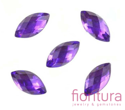 KABOSZON AKRYLOWY FASETOWANY MARKIZA 10x5MM KOLOR PURPLE