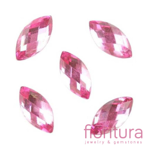 KABOSZON AKRYLOWY FASETOWANY MARKIZA 10x5MM KOLOR PINK