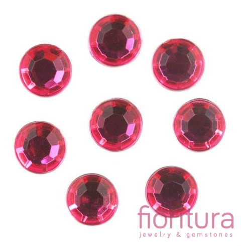 KABOSZON AKRYLOWY KOŁO 8MM KOLOR CIEMNY RÓŻ