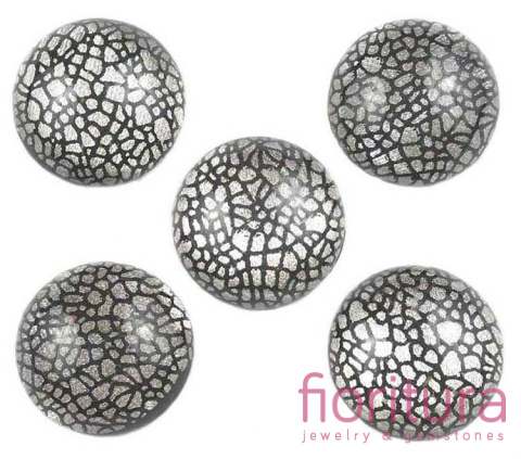 KABOSZON AKRYLOWY KOŁO 25MM KOLOR SREBRNY