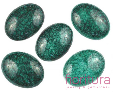 KABOSZON AKRYLOWY OWAL 30x40MM KOLOR ZIELONY