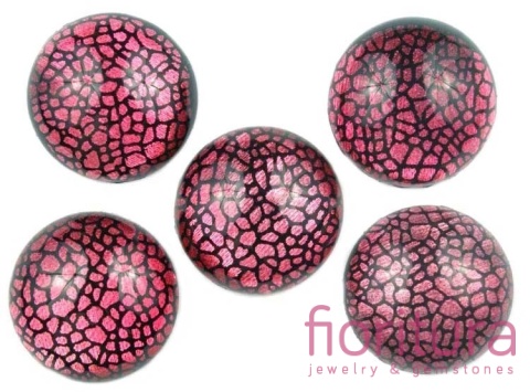 KABOSZON AKRYLOWY KOŁO 25MM KOLOR CIEMNY RÓŻ