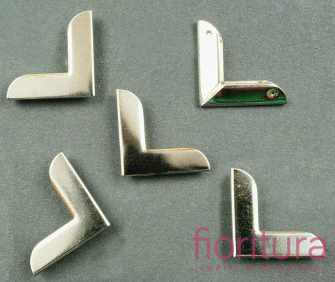 NAROŻNIK METALOWY OZDOBNY 16x16MM KOLOR SREBRNY