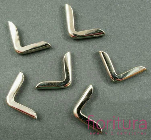 NAROŻNIK METALOWY OZDOBNY 14x14MM KOLOR SREBRNY