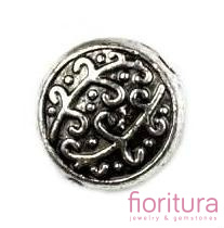 PRZEKŁADKA KRĄŻEK 10x5MM KOLOR STARE SREBRO