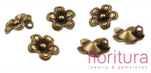 ZAWIESZKA KWIAT OK.15MM KOLOR STARE ZŁOTO