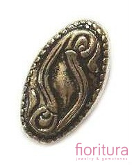 PRZEKŁADKA OWAL 15x9MM KOLOR STARE ZŁOTO