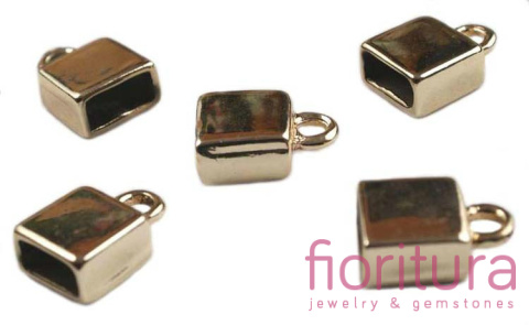 KOŃCÓWKA DO WKLEJANIA 8x4MM KOLOR JASNE ZŁOTO