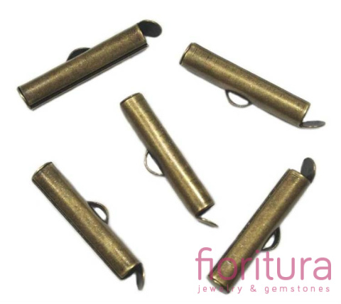 ZAKOŃCZENIE TUBOWE 20x6MM KOLOR STARE ZŁOTO