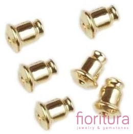 BARANKI Z WKŁADKĄ SILIKONOWĄ 6x5MM KOLOR ZŁOTY