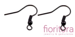 BIGLE OTWARTE Z KULKĄ I SPRĘŻYNKĄ 17-19x0,8MM KOLOR CZARNY